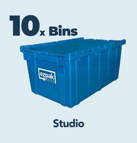 10x Bins Bundle, Studio - EZPak Bins Reusable Plastic Bins