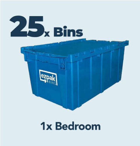 25x Bins Bundle, Studio - EZPak Bins Reusable Plastic Bins